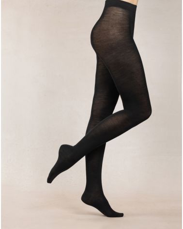 Bleu foret Merino wool tights.