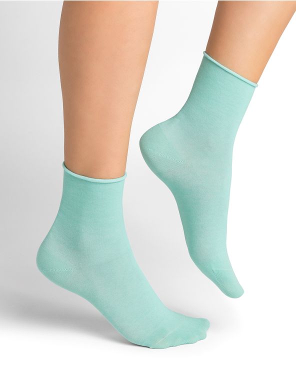 Bleu Foret 97% cotton sock