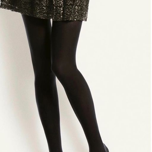 Bleu foret Merino wool tights.