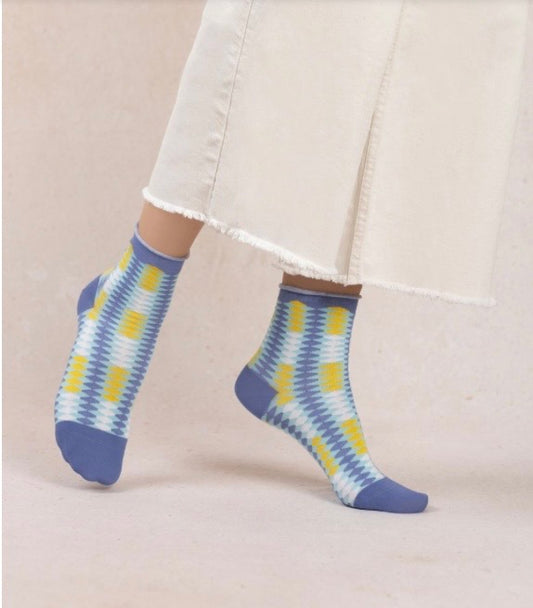 Bleu foret argyle pattern