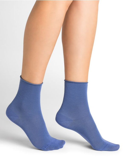 Bleu Foret 97% cotton sock
