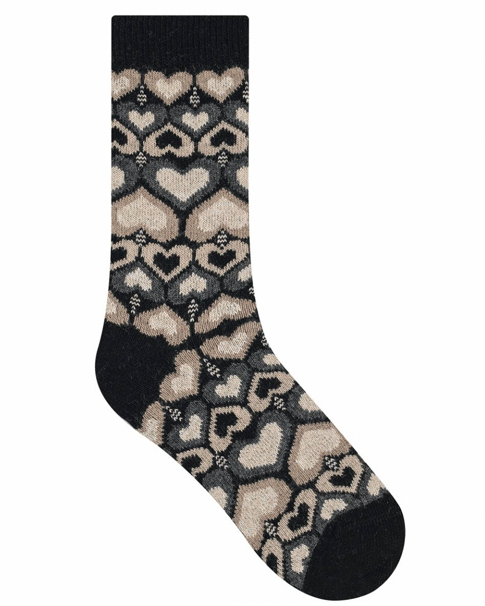 Bleu Foret Heart cashmere