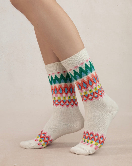 Bleu Foret Cashmere sock