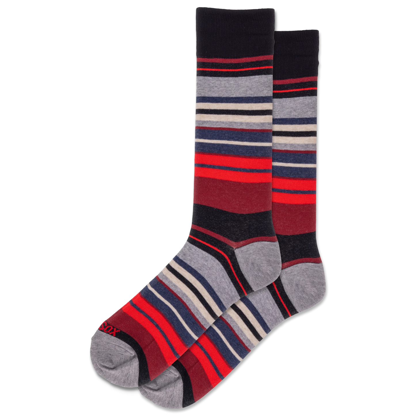 Grey & Red colorful stripes