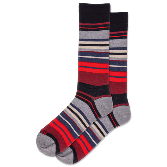 Grey & Red colorful stripes